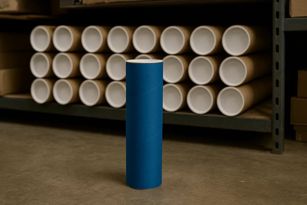 Custom Cardboard Tube in Storage Room