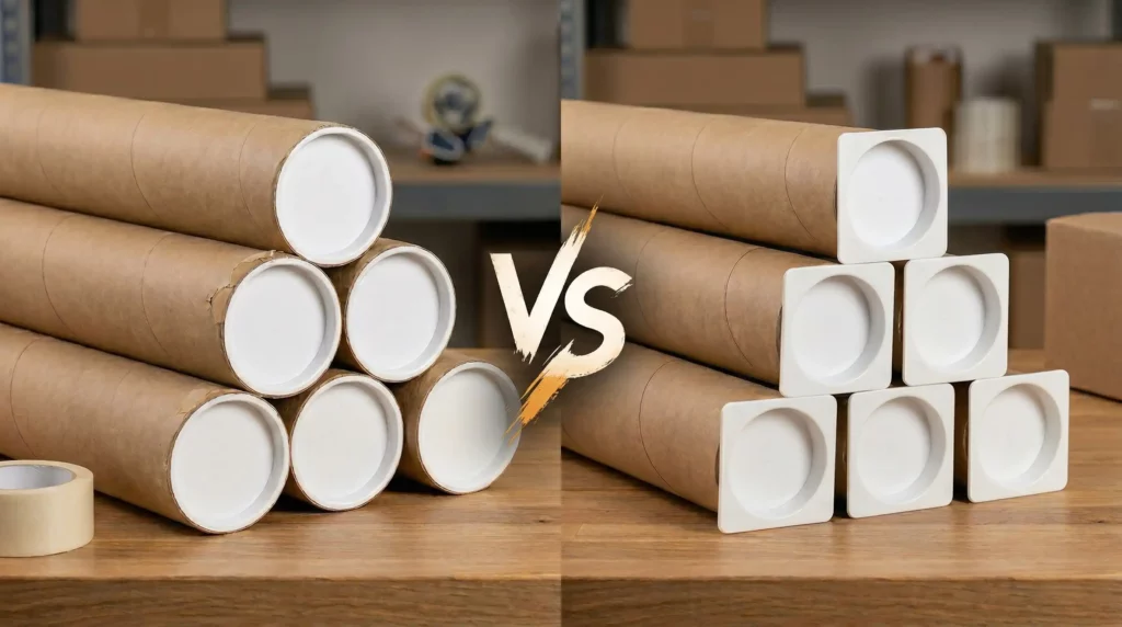 Standard Round vs Anti-Roll Tube End Caps